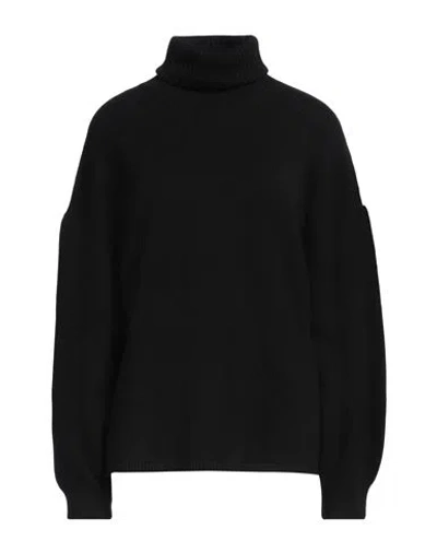 Max Mara Woman Turtleneck Black Size L Wool, Cashmere