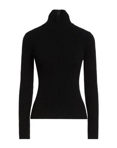 Max Mara Woman Turtleneck Black Size L Wool, Cashmere, Polyamide, Elastane