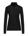 Max Mara Woman Turtleneck Black Size M Virgin Wool In Grey