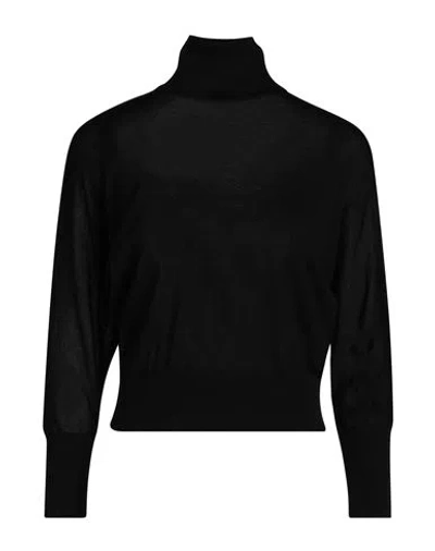 Max Mara Woman Turtleneck Black Size Xs Virgin Wool