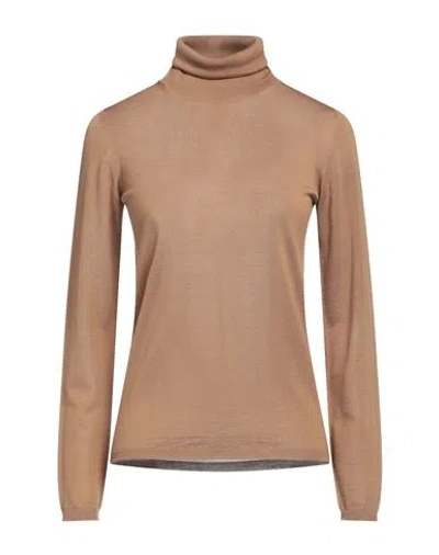 Max Mara Woman Turtleneck Brown Size S Virgin Wool In Brown