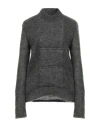 Max Mara Woman Turtleneck Grey Size L Mohair Wool, Polyamide, Wool In Gray