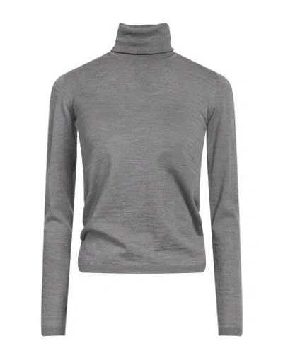 Max Mara Woman Turtleneck Grey Size Xs Virgin Wool