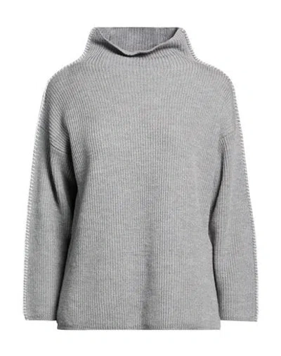 Max Mara Woman Turtleneck Grey Size Xs Virgin Wool In Gray