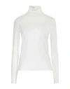 Max Mara Acume Virgin Wool Turtleneck Sweater In White
