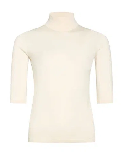 Max Mara Woman Turtleneck Ivory Size Xs Virgin Wool