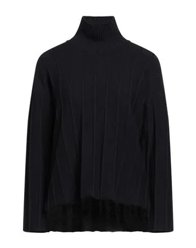 Max Mara Woman Turtleneck Midnight Blue Size S Virgin Wool In Blue
