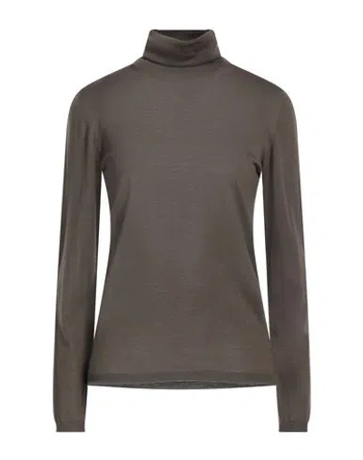 Max Mara Woman Turtleneck Military Green Size L Virgin Wool