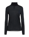 Max Mara Woman Turtleneck Navy Size Xs Virgin Wool In Black