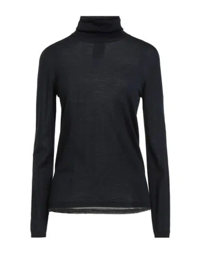 Max Mara Woman Turtleneck Navy Size Xs Virgin Wool In Black