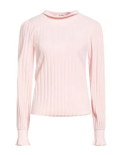 Max Mara Woman Turtleneck Pink Size M Viscose, Polyester In Red