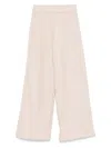 Max Mara Straight Wide-leg High Waist Trousers In Beige