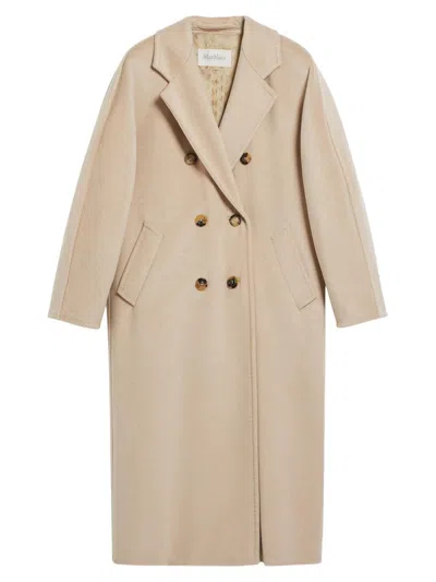 Max Mara Women's 101801 Icon Madame Wool Cashmere Double-breasted Coat In Brown