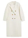 Max Mara Double-breasted Wool Coat In Yellow