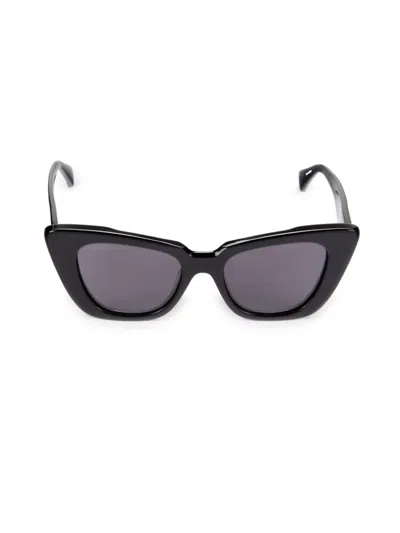 Max Mara Women's 50mm Cat Eye Sunglasses In Black Smoke