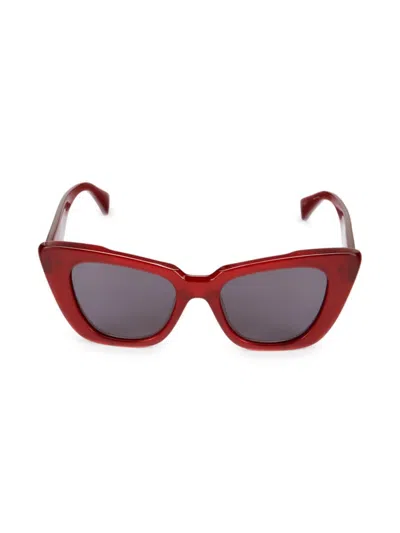 Max Mara Women's 50mm Cat Eye Sunglasses In Red Smoke