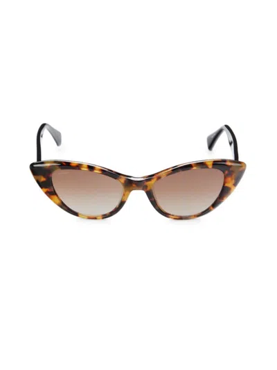 Max Mara Women's 51mm Retro Cat Eye Sunglasses In Brown