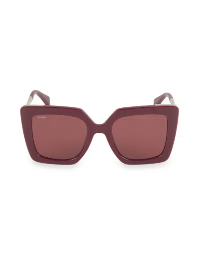 Max Mara Women's 52mm Butterfly Sunglasses In Burgundy