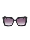 Max Mara Design 52mm Cat Eye Sunglasses In Black