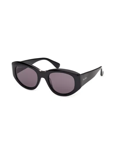 Max Mara Women's 52mm Oval Sunglasses In Black