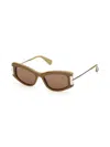 Max Mara Women's 52mm Rectangular Sunglasses In Multi
