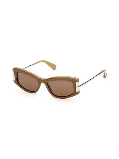 Max Mara Women's 52mm Rectangular Sunglasses In Multi