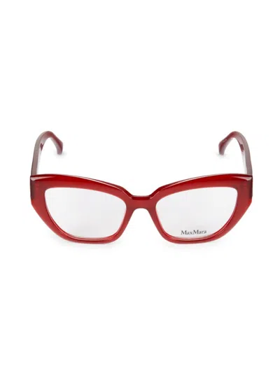 Max Mara Women's 53mm Cat Eye Eyeglasses In Brown