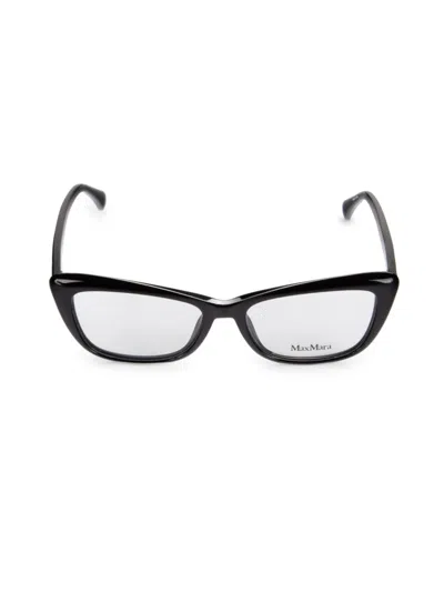 Max Mara Women's 53mm Cat Eye Eyeglasses In Black