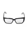 Max Mara Women's 53mm Rectangle Eyeglasses In Black