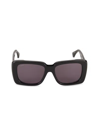 Max Mara Glimpse3 Squared Acetate Sunglasses In Black,smoke