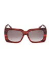 Max Mara Women's 53mm Square Sunglasses In Red