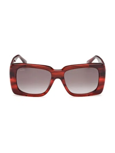 Max Mara Women's 53mm Square Sunglasses In Red