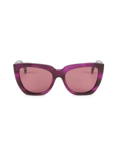 Max Mara Women's 54mm Butterfly Sunglasses In Purple