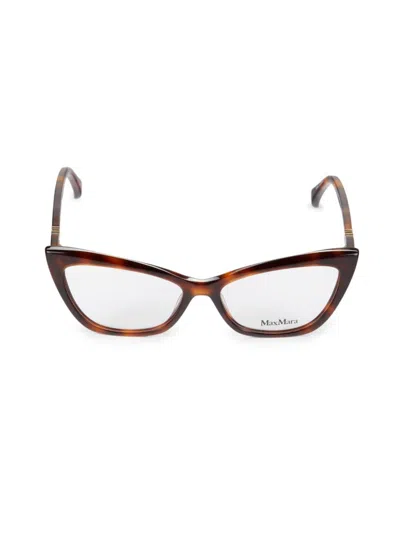 Max Mara Women's 54mm Cat Eye Eyeglasses In Black