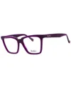 Max Mara Ladies Multi-color Rectangular Eyeglass Frames Mm5111 In Purple