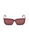 Max Mara Women's 54mm Rectangular Sunglasses In Burgundy