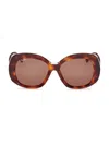 Max Mara Women's 55mm Butterfly Sunglasses In Brown