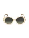 Max Mara Women's 55mm Geometric Sunglasses In White Gray