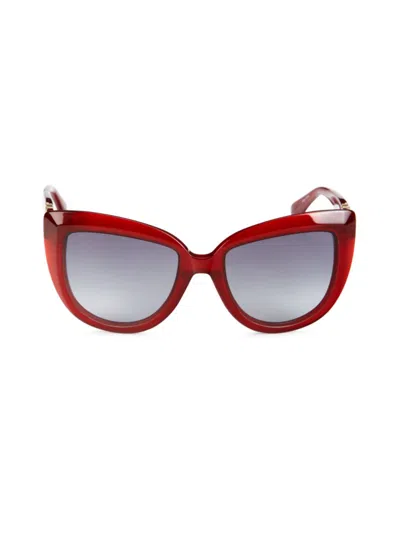 Max Mara Women's 56mm Cat Eye Sunglasses In Red