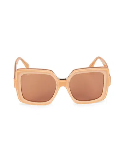 Max Mara Women's 56mm Square Sunglasses In Gold
