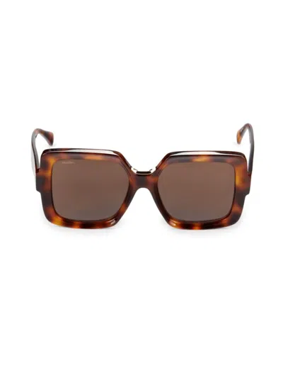 Max Mara Women's 56mm Square Sunglasses In Brown