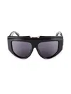 Max Mara 57mm Shield Sunglasses In Smoked Grey Black