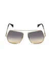 Max Mara Women's 58mm Aviator Sunglasses In Gold Smoke