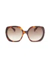 Max Mara Women's 58mm Butterfly Sunglasses In Gold
