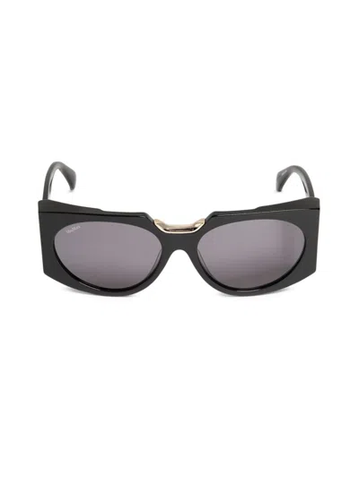 Max Mara Women's 59mm Solid Lens Acetate Sunglasses In Black