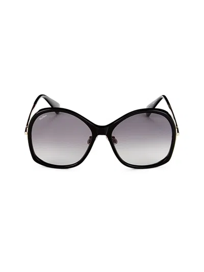 Max Mara Women's 60mm Butterfly Sunglasses In Black