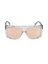 Max Mara Eileen Squared Acetate Sunglasses In Silver