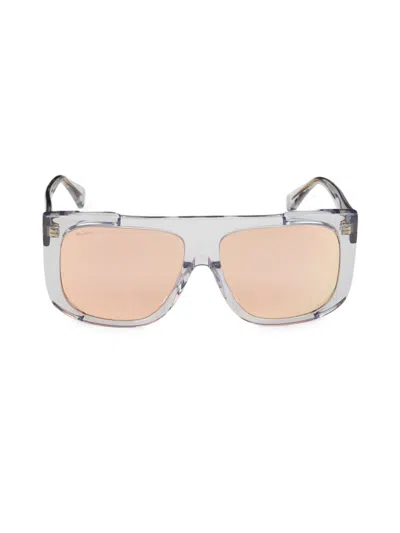 Max Mara Women's 60mm Square Sunglasses In Silver