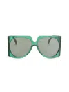 Max Mara Women's 61mm Butterfly Sunglasses In Green