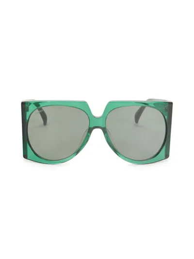 Max Mara Women's 61mm Butterfly Sunglasses In Green